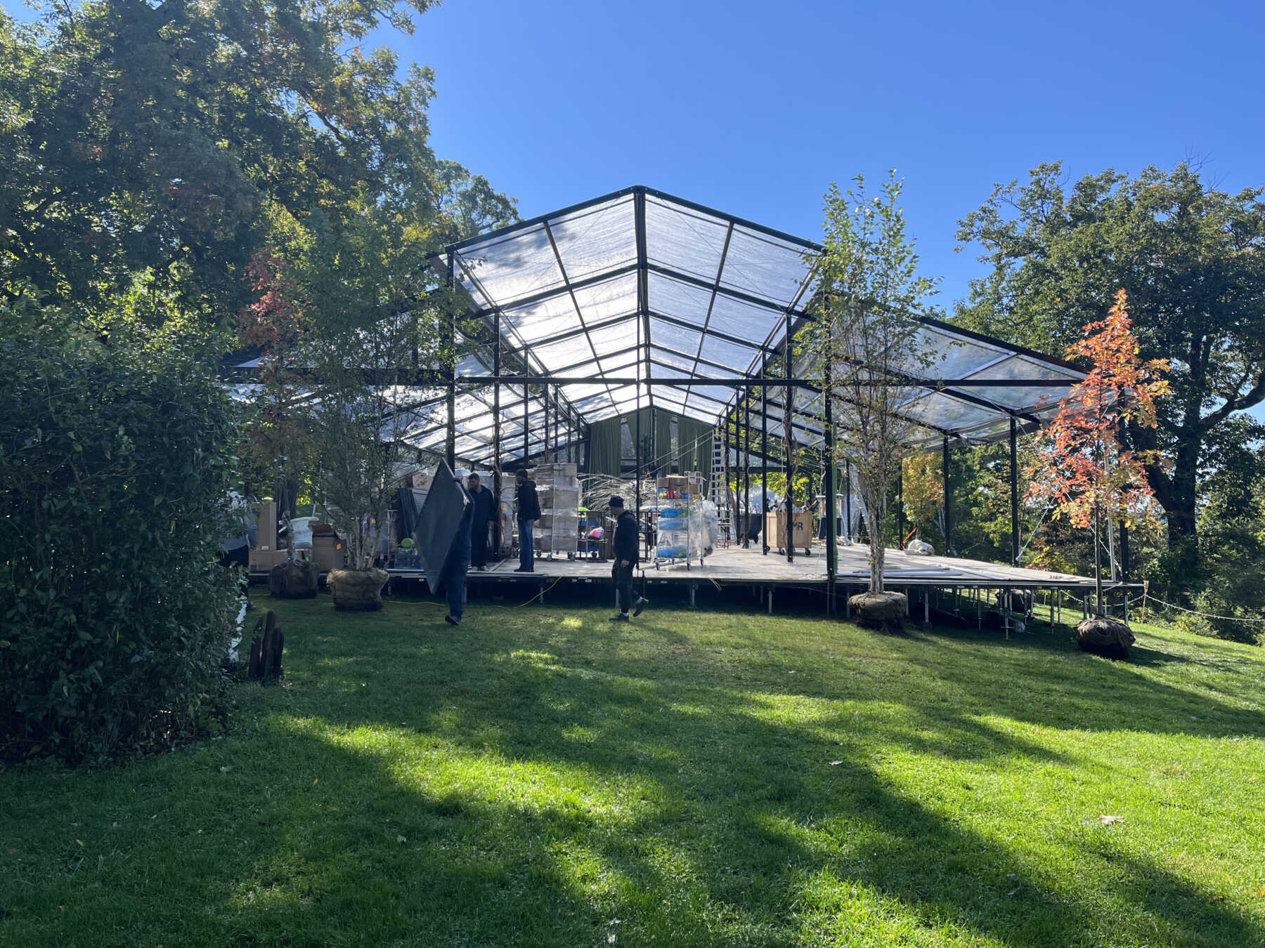 Atrium tent: Open structural frame